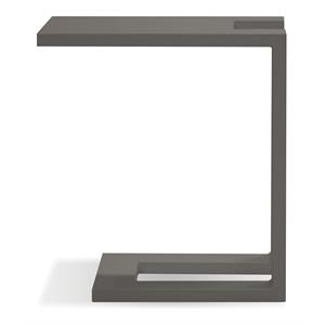 Mobital Ambleside Modern Metal End Table with Aluminium Frame in Gray