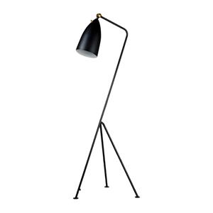 Mobital Stickman Modern Metal Floor Lamp with Black Aluminium Shade in Black