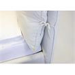 Mobital Plume Modern Linen Fabric Queen Bed with Two Pillows in Cream Linen