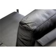 Mobital Mitchell Leather Arm Chair with Powder Coated Steel Frame in Black