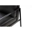 Mobital Mitchell Leather Arm Chair with Powder Coated Steel Frame in Black