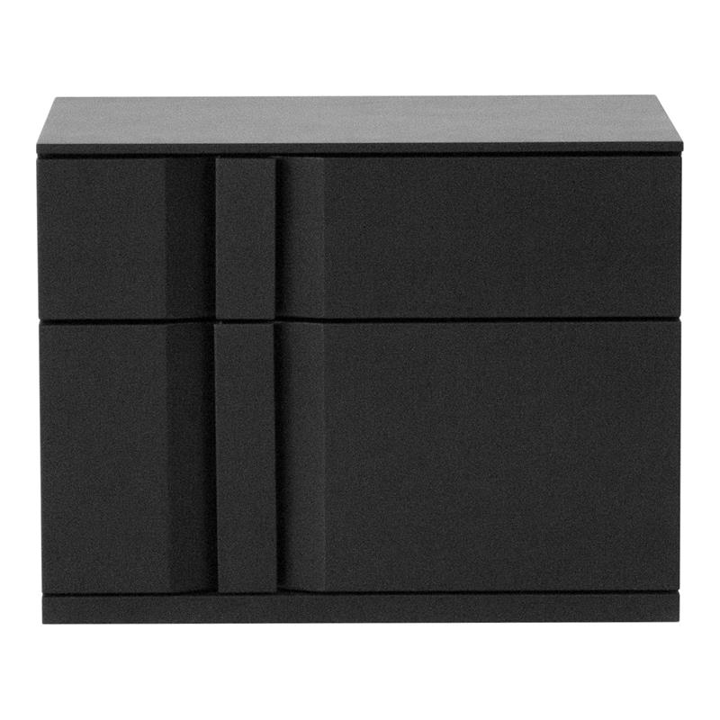 Mobital Carbon Modern Wood Left Side Facing Night Table in Matte Black