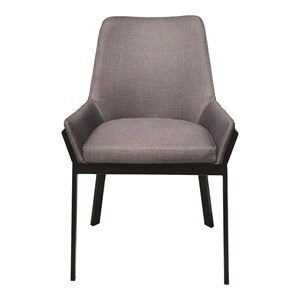 Mobital Benson 19&quot Modern Fabric Dining Chair in Dark Gray/Black (Set of 2)