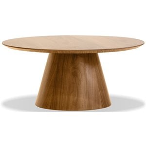 Mobital Tower 36&quot Bevel Angle Modern Wood Coffee Table in Natural Walnut