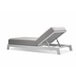 Mobital Hanlan Fabric Lounge Chair with White Frame in Sunbrella Heather Gray