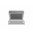Mobital Hanlan Fabric Lounge Chair with White Frame in Sunbrella Heather Gray