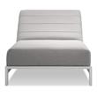 Mobital Hanlan Fabric Lounge Chair with White Frame in Sunbrella Heather Gray