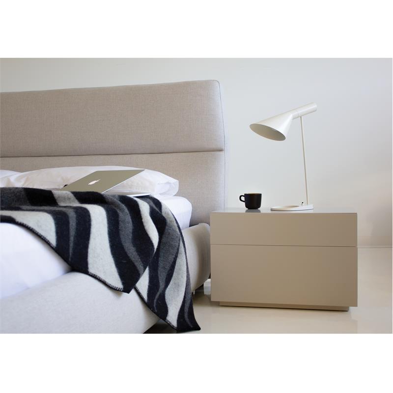 Mobital Lunar Modern Polyester Blend Fabric King Storage Bed in Gray Tweed