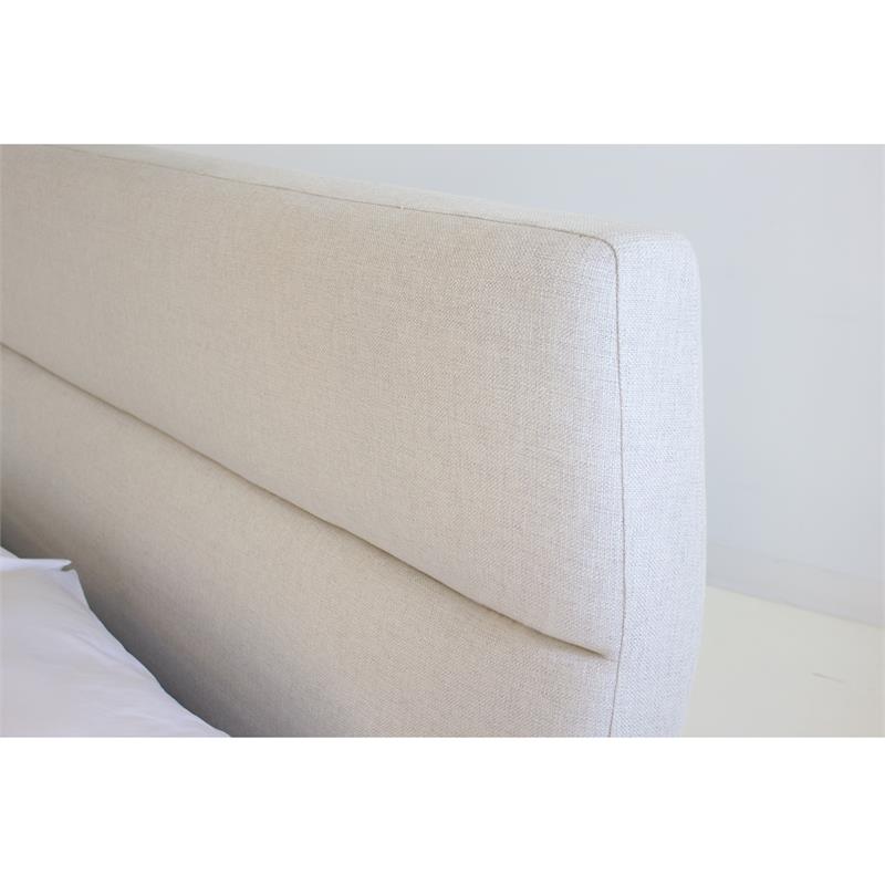 Mobital Lunar Modern Polyester Blend Fabric King Storage Bed in Gray Tweed