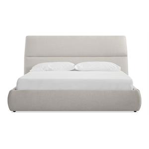 Mobital Lunar Modern Polyester Blend Fabric King Storage Bed in Gray Tweed