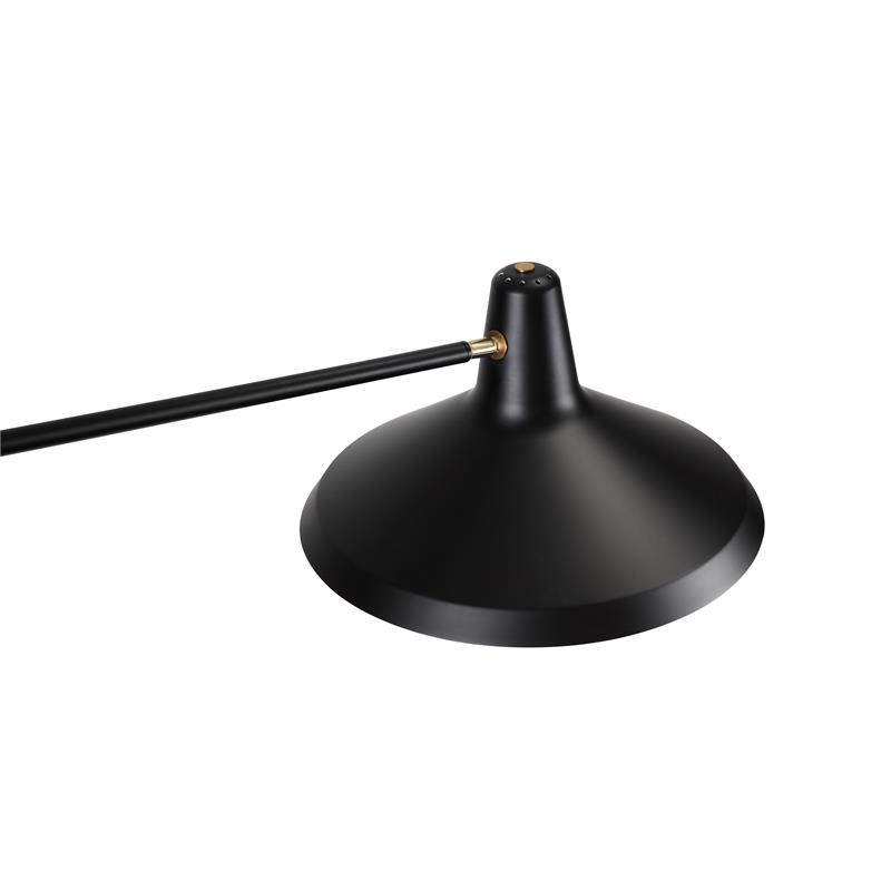 Mobital Cantelevor Modern Metal Floor Lamp with Aluminium Lampshade in Black