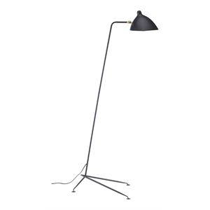 Mobital Gyoza Modern Metal Single Floor Lamp with Aluminium Shade in Matte Black