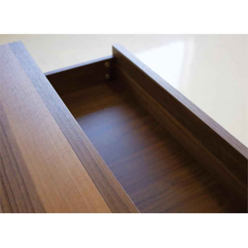 Mobital Blanche 2-drawer Modern Wood Night Table in Natural Walnut