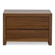 Mobital Blanche 2-drawer Modern Wood Night Table in Natural Walnut