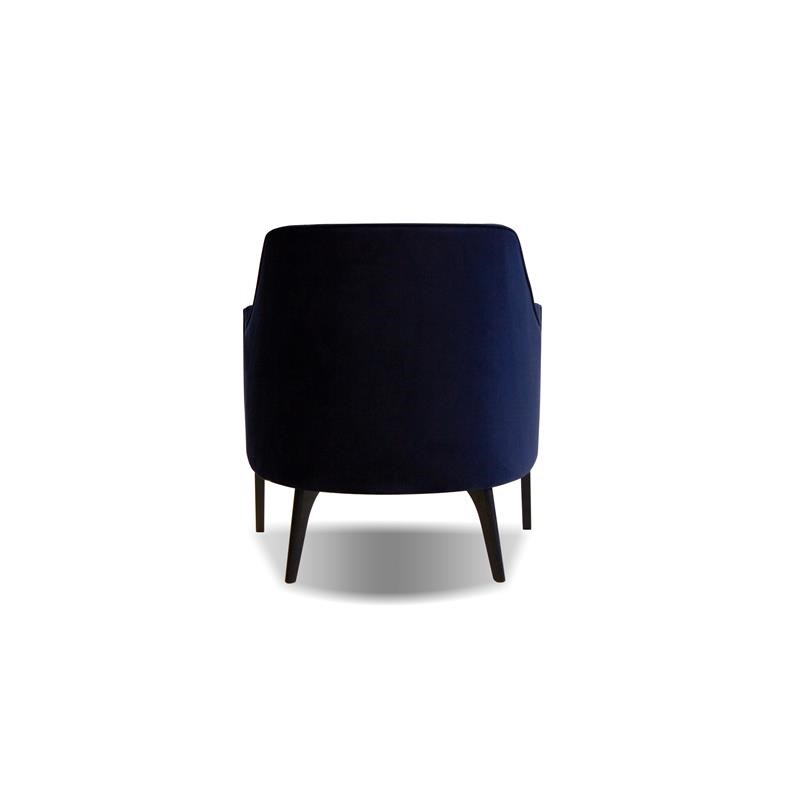 Mobital Ellington Modern Fabric Arm Chair with Black Wood Legs in Navy
