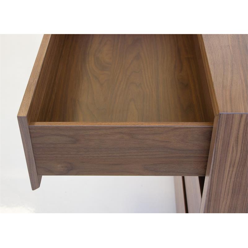 Mobital Blanche Modern Wood Soft-Close Double Dresser in Natural Walnut