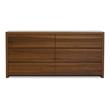 Mobital Blanche Modern Wood Soft-Close Double Dresser in Natural Walnut