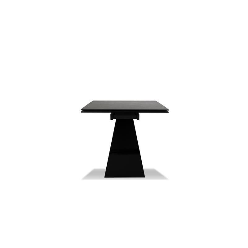 Mobital The W Modern Ceramic and Tempered Glass Top Dining Table in Black