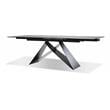 Mobital The W Modern Ceramic and Tempered Glass Top Dining Table in Black