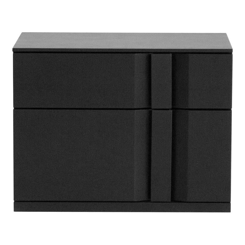 Mobital Carbon Modern Wood Right Side Facing Night Table in Matte Black