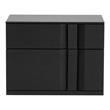 Mobital Carbon Modern Wood Right Side Facing Night Table in Matte Black