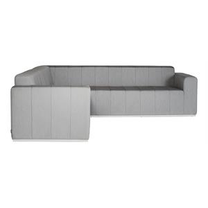 Mobital Redondo 17&quot 2-piece Fabric Sectional in Sunbrella Heather Gray/White