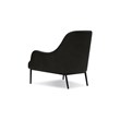 Mobital Swoon Modern Leather Lounge Chair with Powder Coated Legs in Black