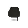 Mobital Swoon Modern Leather Lounge Chair with Powder Coated Legs in Black