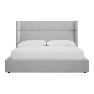 Mobital Cove 83.5&quot Modern Chenille Fabric Storage King Bed in Heather Gray