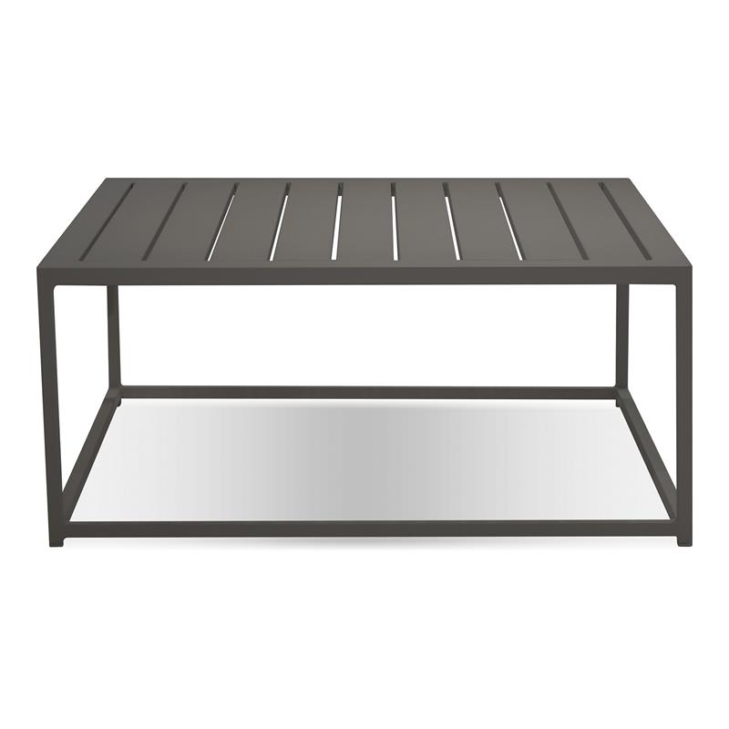 Mobital Tofino Modern Metal Coffee Table with Aluminium Frame in Gray