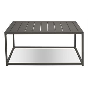 Mobital Tofino Modern Metal Coffee Table with Aluminium Frame in Gray