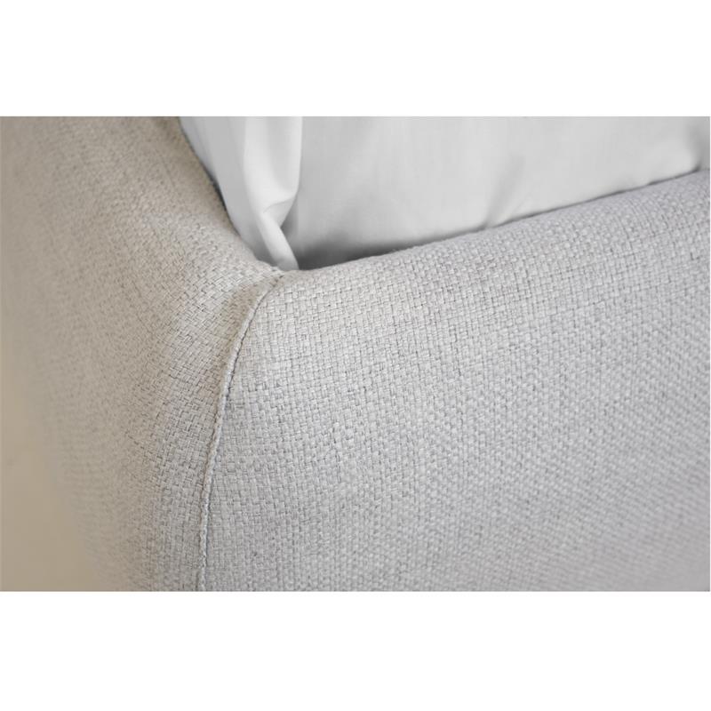 Mobital Lunar Modern Polyester Blend Fabric Queen Storage Bed in Gray Tweed