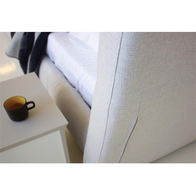 Mobital Lunar Modern Polyester Blend Fabric Queen Storage Bed in Gray Tweed