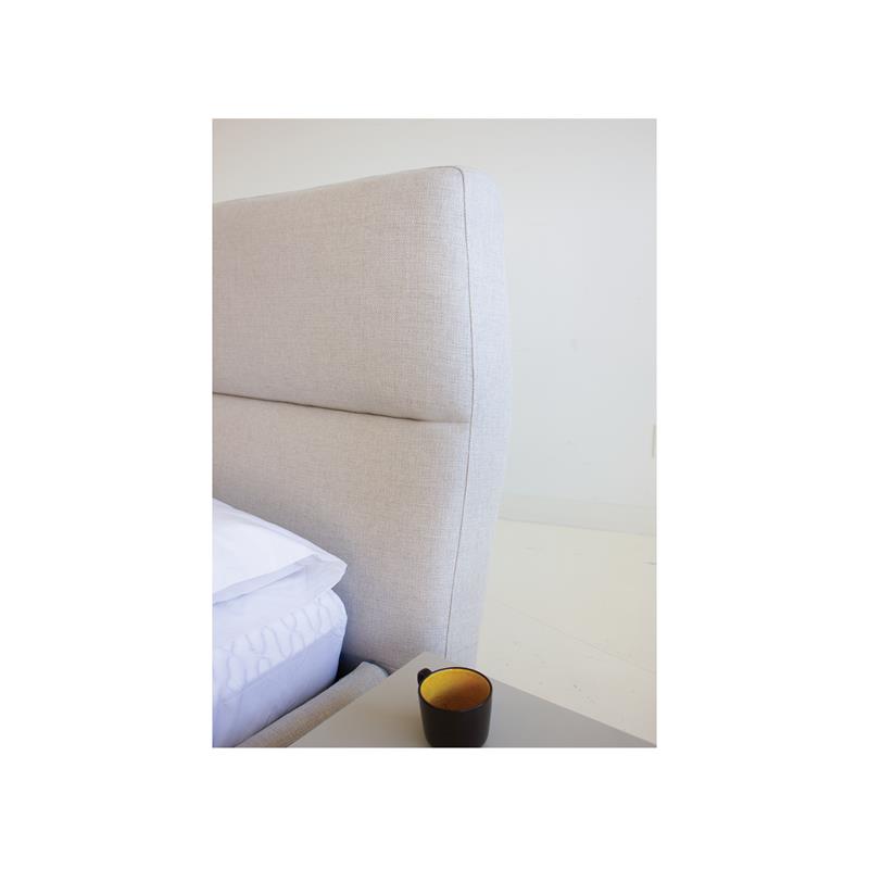 Mobital Lunar Modern Polyester Blend Fabric Queen Storage Bed in Gray Tweed