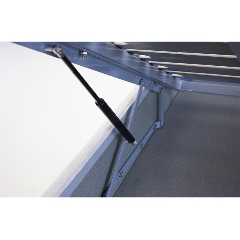 Mobital Lunar Modern Polyester Blend Fabric Queen Storage Bed in Gray Tweed