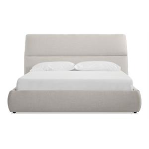 Mobital Lunar Modern Polyester Blend Fabric Queen Storage Bed in Gray Tweed