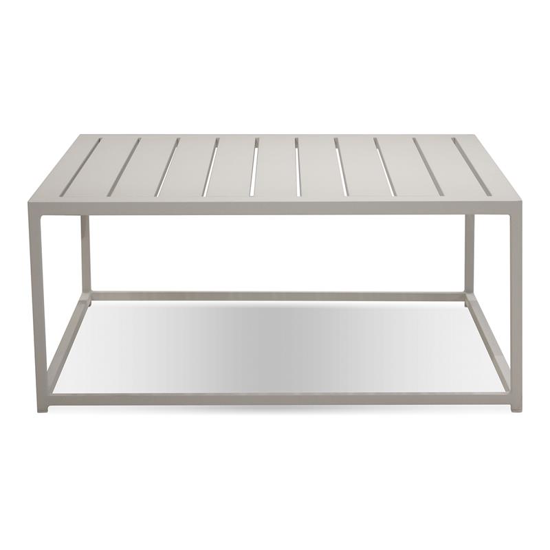 Mobital Tofino Modern Metal and Aluminium Coffee Table in White