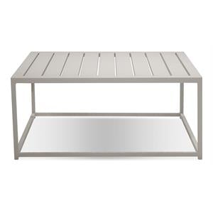 Mobital Tofino Modern Metal and Aluminium Coffee Table in White