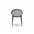 Mobital Gravely Modern Polypropylene Plastic Arm Chair in Gray (Set of 4)