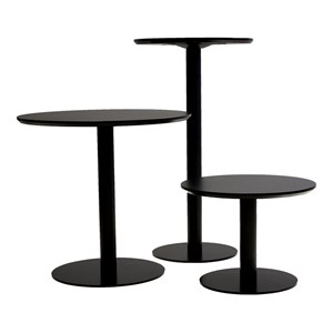 Mobital Half Pint 23.5&quot Wood Bar Table with Powder Coated Steel in Black