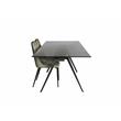 Mobital Noire Modern Tempered Glass Extending Dining Table in Smoked Gray