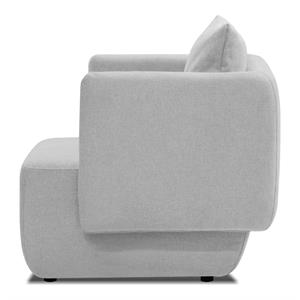 Mobital Probe 16.5&quot Modern Chenille Lounge Chair with Arms in Heather Gray