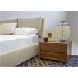 Mobital Continental Modern Polyester Blend Fabric Queen Bed in Stone Wheat Tweed