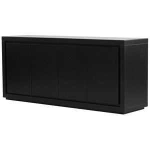Mobital Maze 68&quot 4-door Wood Buffet with Two Adjustable Shelves in Matte Black