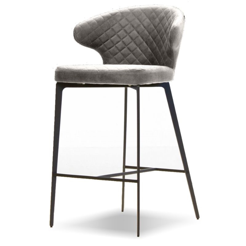Mobital Hug Dining Chair Fawn Fabric- Iron Painted Legs Set Of 2