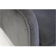 Mobital Ellington Arm Chair Pewter Velvet- Black Wood Legs