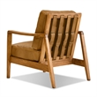 Mobital Craftsman Lounge Chair Tan Leather- Natural Ash Wood Frame