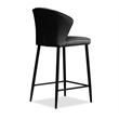 Mobital Ariel Counter Stool Black Leather- Black  Legs