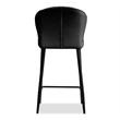 Mobital Ariel Counter Stool Black Leather- Black  Legs