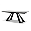 Mobital Bridge Extending Dining Table White Carrera- Black  Base
